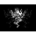 Black and white picture of Lord Ganesha
